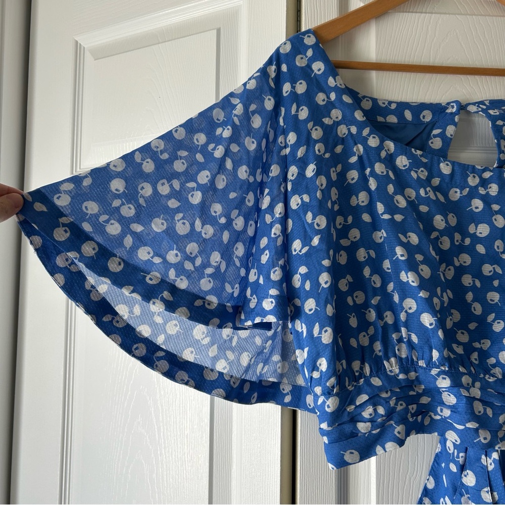 Anthropologie Maeve Square-Neck Crop Top Blue Blouse Top Size 2X NWT - Picture 6 of 13